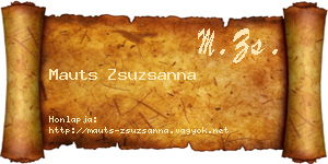Mauts Zsuzsanna névjegykártya